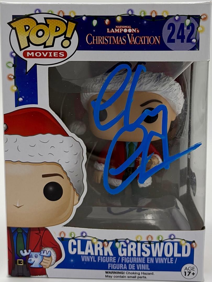 Chevy Chase Signed Funko Pop #242 Clark Griswold (Christmas Vacation) - Beckett COA